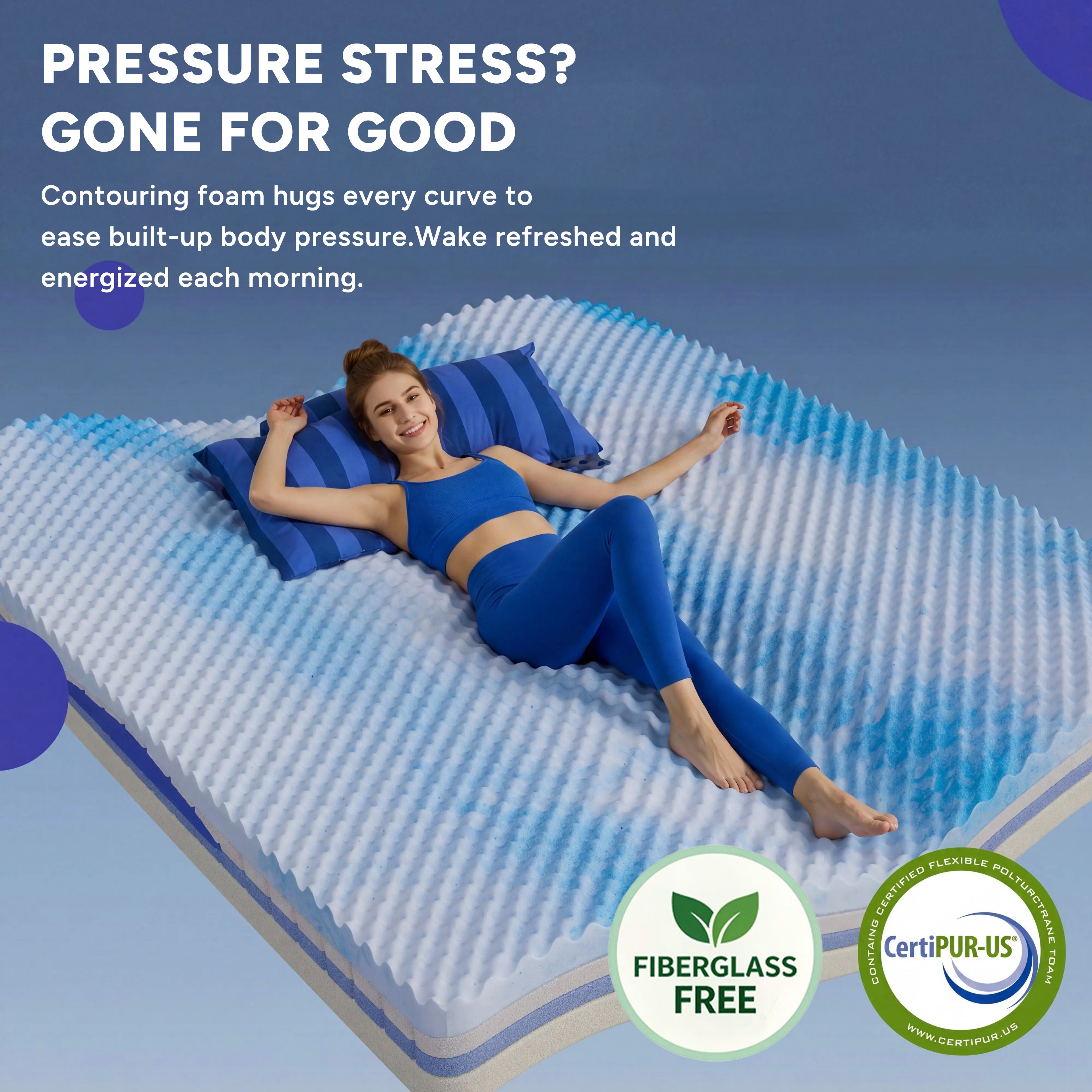 Zhovac 14 inch King Mattress, Memory Foam & Spring Hybrid Medium Comfort King Size in a Box,Adult,CertiPUR-US