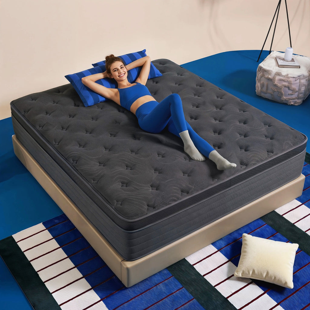Zhovac 12 inch Twin Mattress, Memory Foam & Spring Hybrid Medium Comfort Twin Size in a Box,Adult,CertiPUR-US