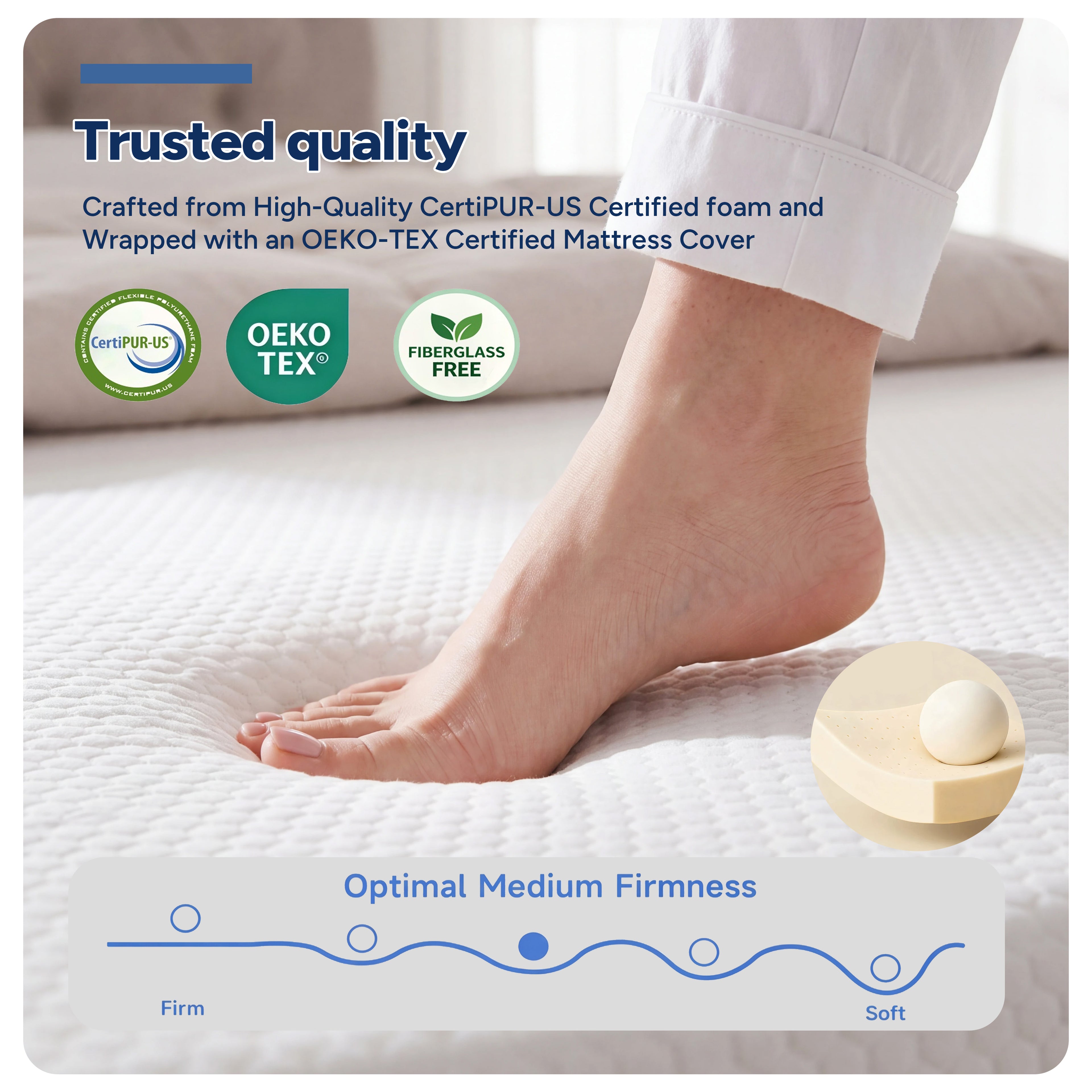 Zhovac 10 inch Full size mattress,Medium Firm Memory Foam Mattresses in a box,CertiPUR-US,Adult